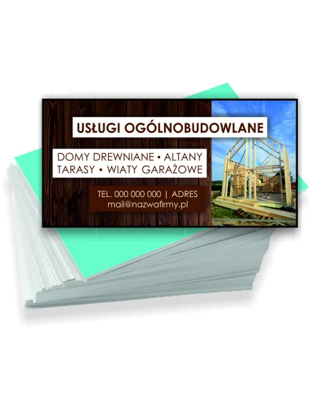 Wizytówki firmowe reklamowe 200 szt różne wzory usługi ogólnobudowlane różne konstrukcje
