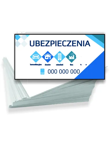 Wizytówki firmowe reklamowe 200 szt różne wzory różne ubezpieczenia