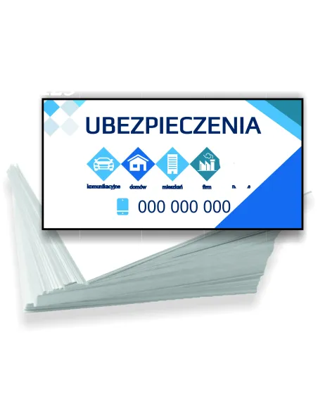 Wizytówki firmowe reklamowe 200 szt różne wzory różne ubezpieczenia