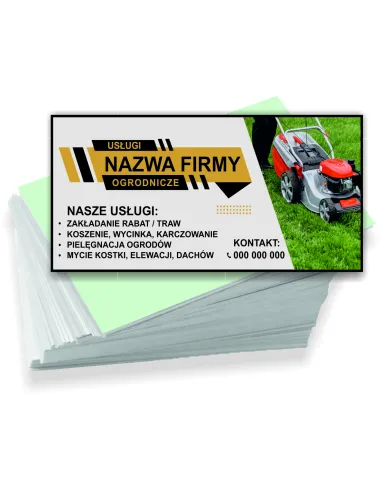 Wizytówki firmowe reklamowe 200 szt różne wzory firma ogrodnicza