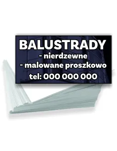 Wizytówki firmowe reklamowe 200 szt różne wzory różne balustrady