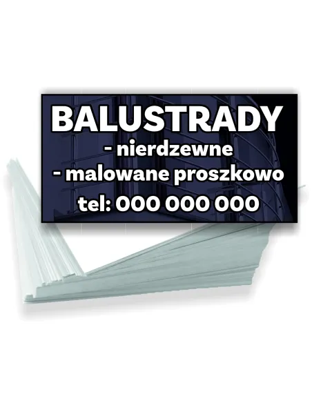 Wizytówki firmowe reklamowe 200 szt różne wzory różne balustrady