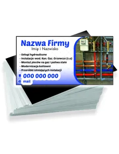 Wizytówki firmowe reklamowe 200 szt różne wzory usługi i instalacje hydrauliczne