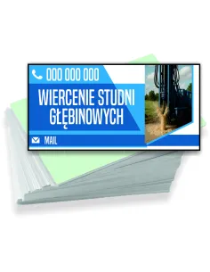 Wizytówki firmowe reklamowe 200 szt różne wzory wiercenie studni głębinowych