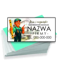 Wizytówki firmowe reklamowe 200 szt różne wzory firma remontowo budowlana