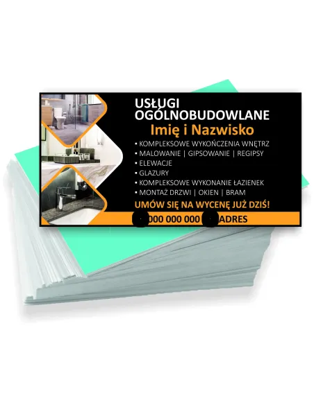 Wizytówki firmowe reklamowe 200 szt różne wzory różne usługi remontowe