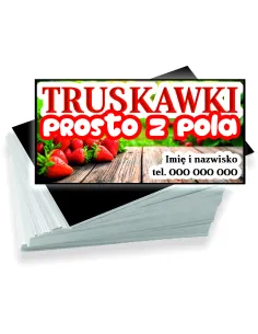 Wizytówki firmowe reklamowe 200 szt różne wzory sprzedaż truskawek