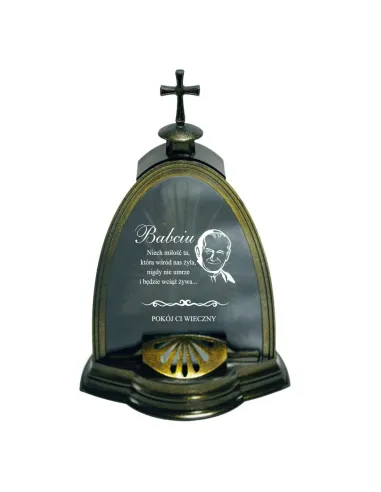 ZNICZ LAMPION kapliczka z GRAWEREM dla Taty Mamy