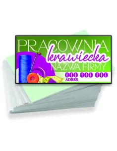 Wizytówki firmowe reklamowe 200 szt różne wzory pracownia krawiecka