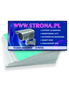 Wizytówki firmowe reklamowe 200 szt różne wzory systemy alarmowe i monitoring