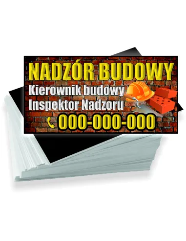 Wizytówki firmowe reklamowe 200 szt różne wzory nadzór budowlany