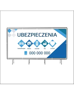 Reklamowy baner oczkowany 100x50 cm ubezpieczenia