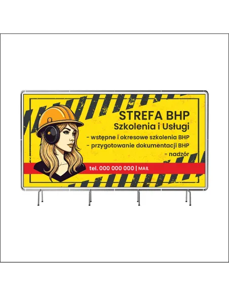 Reklamowy baner oczkowany 100x50 cm szkolenia i usługi