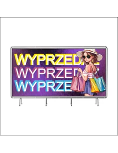 Reklamowy baner oczkowany 200x100 cm wyprzedaż