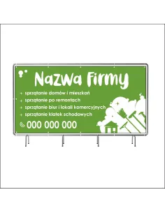 Reklamowy baner oczkowany 200x100 cm sprzątanie