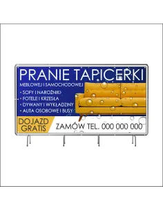 Reklamowy baner oczkowany 200x100 cm pranie tapicerki