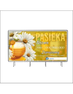 Reklamowy baner oczkowany 200x100 cm pasieka