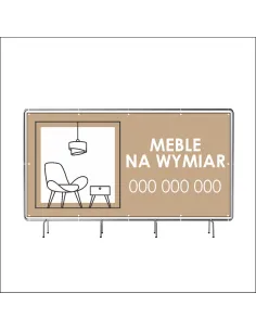Reklamowy baner oczkowany 200x100 cm meble na wymiar