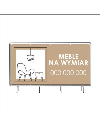 Reklamowy baner oczkowany 200x100 cm meble na wymiar