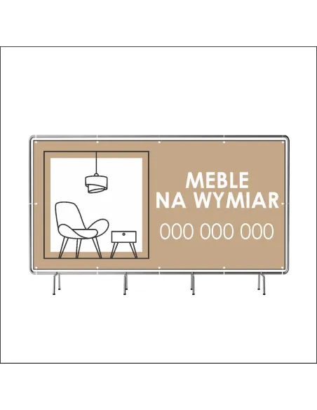 Reklamowy baner oczkowany 200x100 cm meble na wymiar
