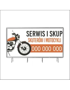 Reklamowy baner oczkowany 130x80 cm serwis i skup