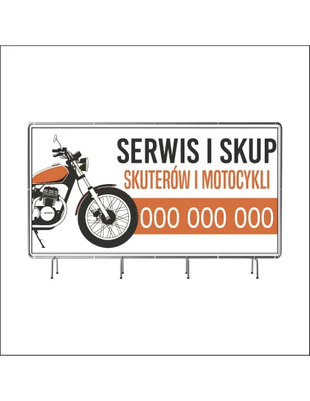 Reklamowy baner oczkowany 130x80 cm serwis i skup