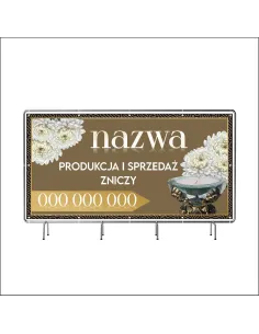Reklamowy baner oczkowany 130x80 cm produkcja i sprzedaż zniczy