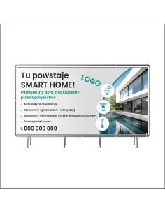 Reklamowy baner oczkowany 130x80 cm smart home