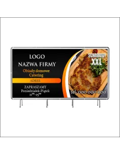 Reklamowy baner oczkowany 130x80 cm obiady domowe catering