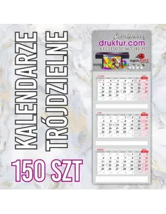 Kalendarze firmowe trójdzielne 2024 - 150 szt.