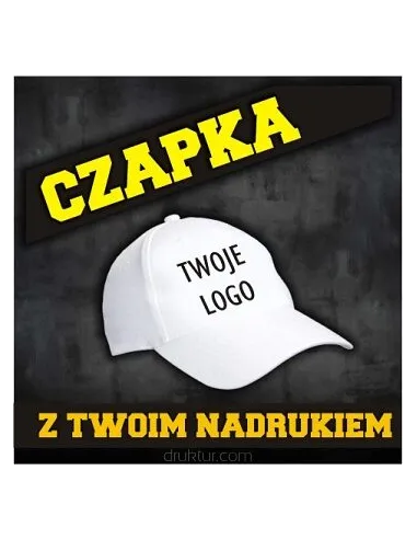 Czapki reklamowe 50 szt z daszkiem z nadrukiem