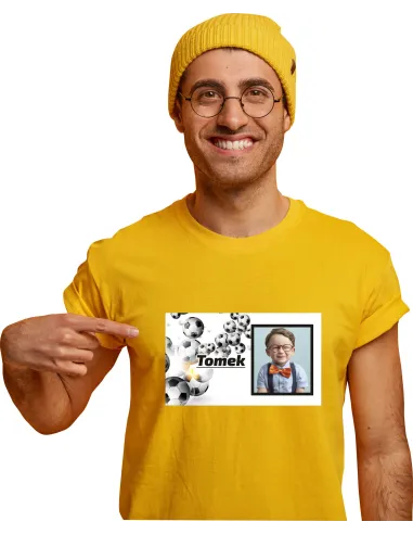 Koszulka z imieniem zdjęcie PREZENT dla PIŁKARZA