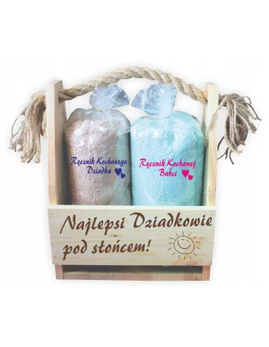 prezent dla babci dziadka dziadków 2 ręczniki haft