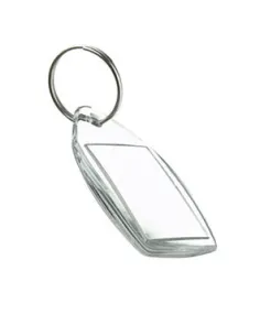 Brelok kwadrat do kluczy akryl komponenty miejsce na logo 1 szt