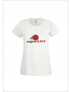 Koszulka z nadrukiem firmowym damska