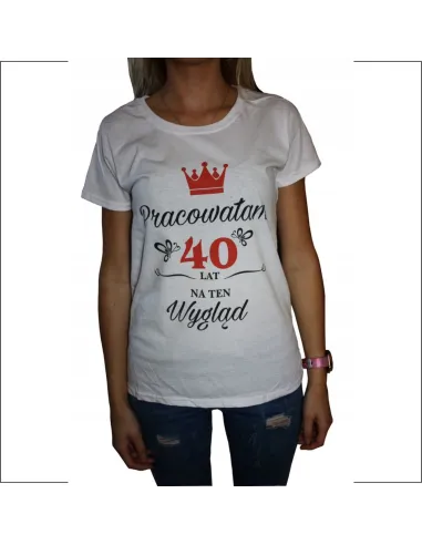Koszulka z nadrukiem firmowym damska