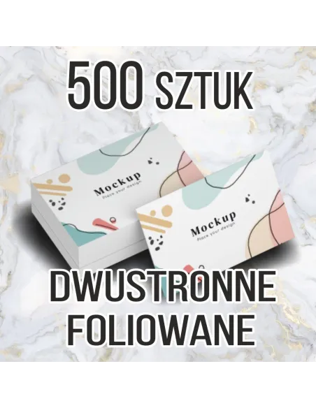 WIZYTÓWKI foliowane 500 szt. 48h  EXPRESS 2 strony