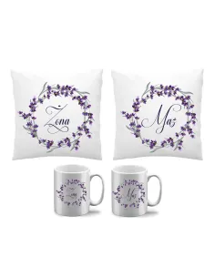 Poduszka kubek zestaw żona mąż prezent na ślub rocznicę gody