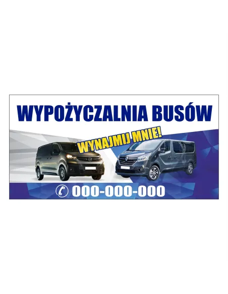 Baner reklamowy gotowe wzory banerów - Wypożyczalnia busów