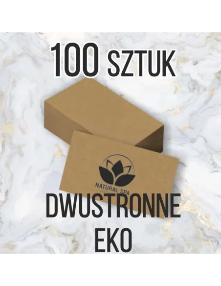 WIZYTÓWKI EKO dwustronne na papierze ekologicznym 100 szt. 48h szybki druk EXPRESS