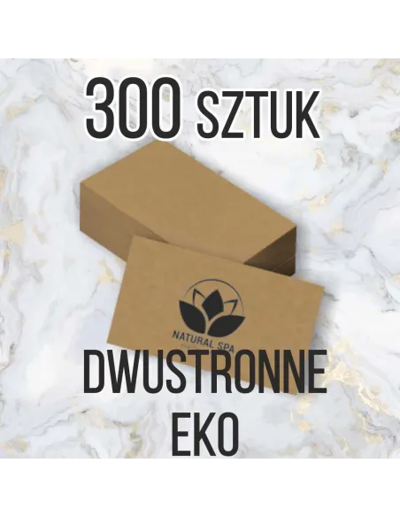 WIZYTÓWKI EKO dwustronne na papierze ekologicznym 300 szt. 48h szybki druk EXPRESS