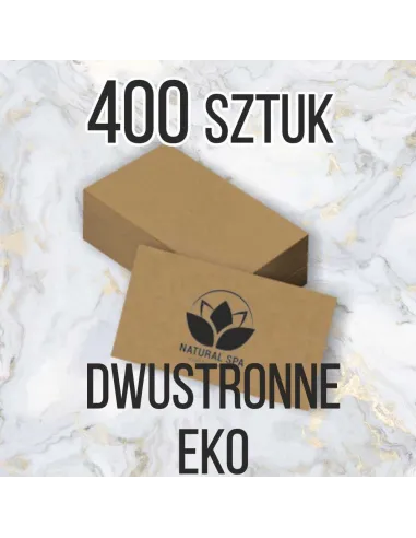 WIZYTÓWKI EKO dwustronne na papierze ekologicznym 400 szt. 48h szybki druk EXPRESS