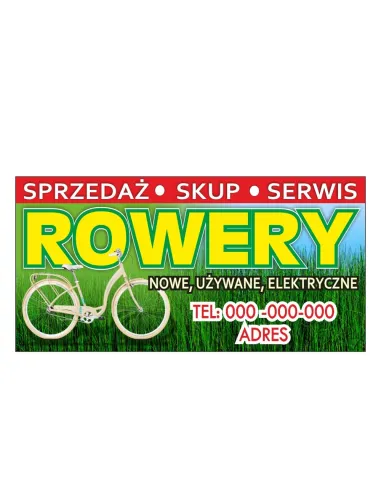 Baner reklamowy gotowe wzory banerów - Rowery