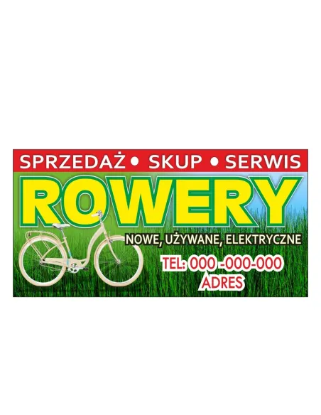 Baner reklamowy gotowe wzory banerów - Rowery