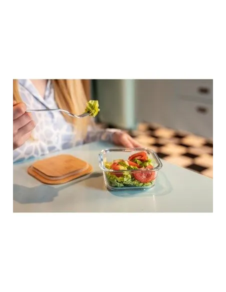 Szklane pudełko śniadaniowe 350 ml z nadrukiem UV LOGO 20  szt