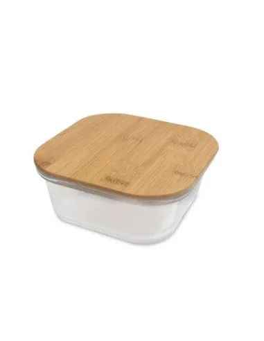 Szklane pudełko śniadaniowe 350 ml z nadrukiem UV LOGO 50  szt