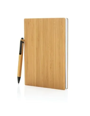 Bambusowy notatnik A5 notesy reklamowe z nadrukiem UV logo 100 szt