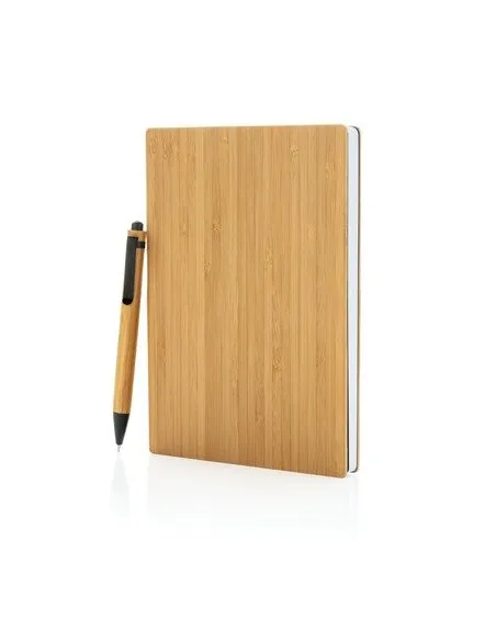 Bambusowy notatnik A5 notesy reklamowe z nadrukiem UV logo 100 szt