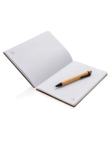 Bambusowy notatnik A5 notesy reklamowe z nadrukiem UV logo 100 szt