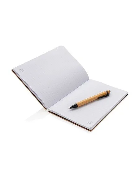 Bambusowy notatnik A5 notesy reklamowe z nadrukiem UV logo 100 szt